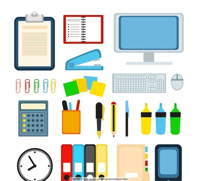 卡通办公用品矢量素材的应用与价值